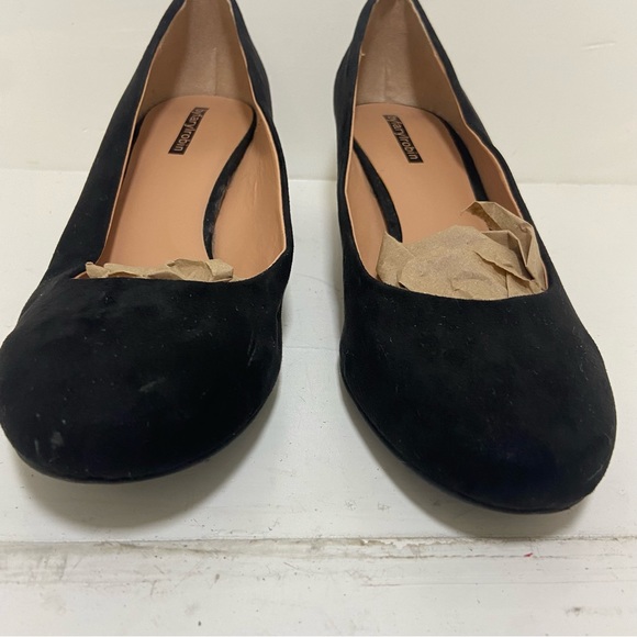 Women's Faryl by Farylrobin Bella Stack Block Heel Pumps Black Size 9 - Picture 4 of 11